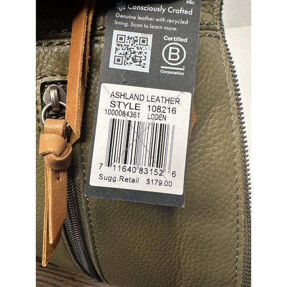 The Sak Women's Ashland Leather Crossbody Bag Purse Color is Loden NWT - Picture 6 of 10
